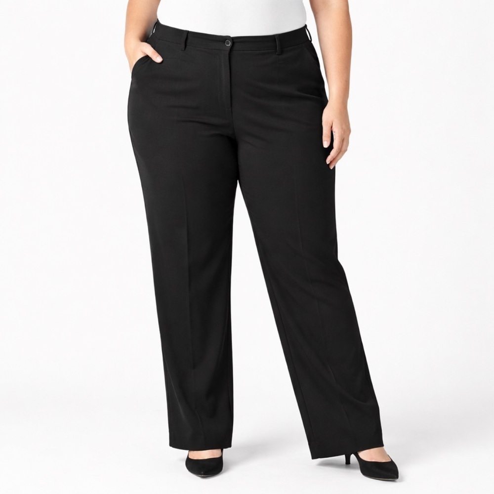 Lane Bryant Women's Trouser Dress Pants Black Tighter Tummy Technology 22 Avg